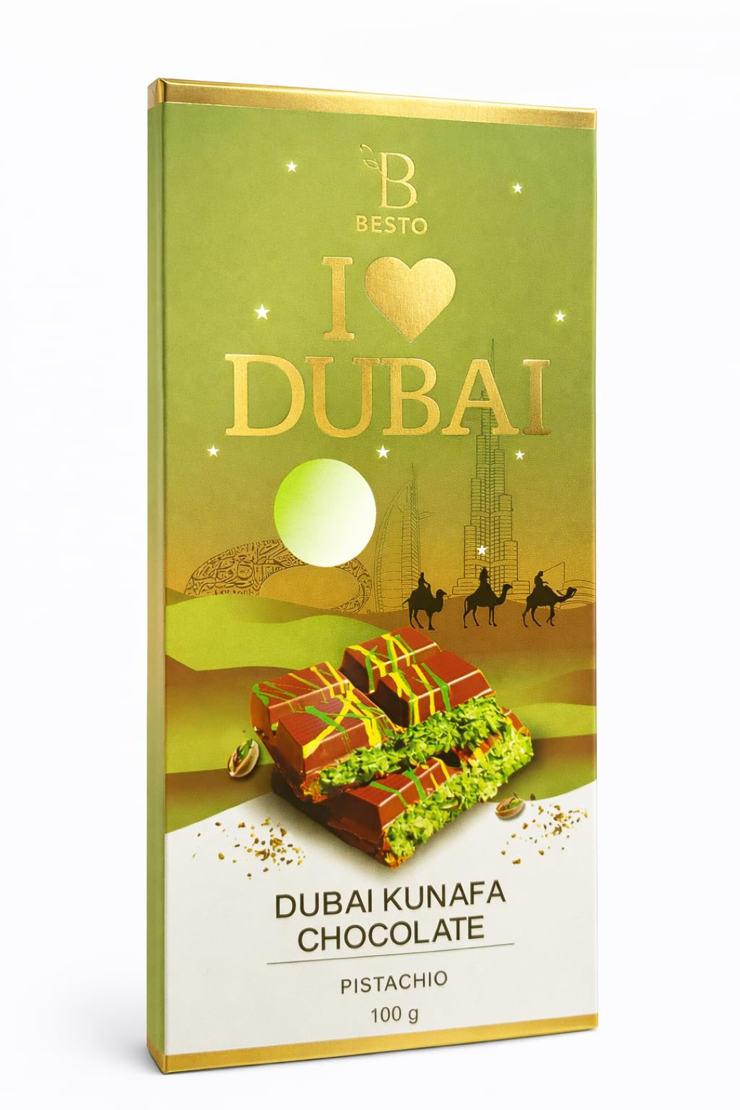 BESTO I LOVE YOU DUBAI KUNAF CHOC PISTACHIO 100G